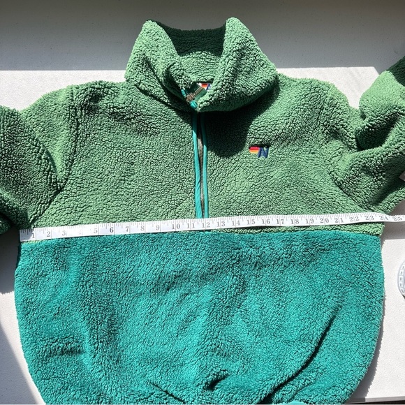 Aviation nation TEDDY UNISEX HALF ZIP  JACKET -GARDEN GREEN - Picture 8 of 14